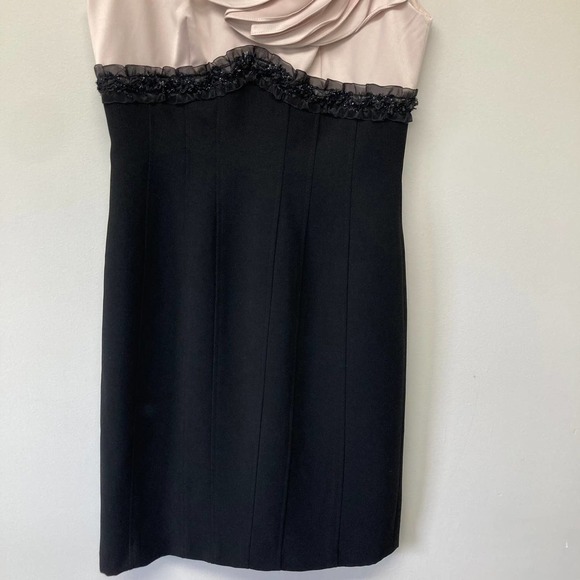 JS Collections Sheath Cocktail Dress Blush/Black - Picture 6 of 14